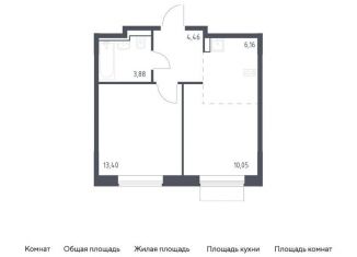 Двухкомнатная квартира на продажу, 38 м2, Москва, жилой комплекс Квартал Домашний, 1, станция Курьяново