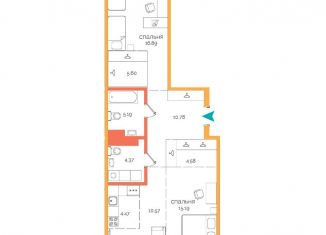 2-комнатная квартира на продажу, 83.1 м2, Иркутск, Пулковский переулок, 30, ЖК Пулковский