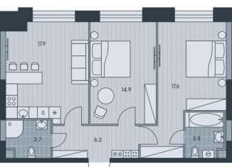 Продам 3-ком. квартиру, 64.1 м2, Москва, ЖК Эвер