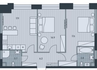 Продам трехкомнатную квартиру, 64.1 м2, Москва, ЖК Эвер