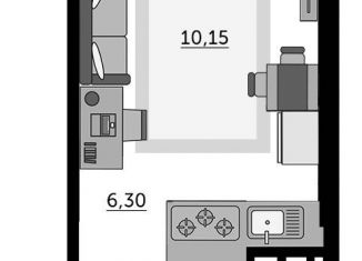 Квартира на продажу студия, 29.1 м2, Ростов-на-Дону