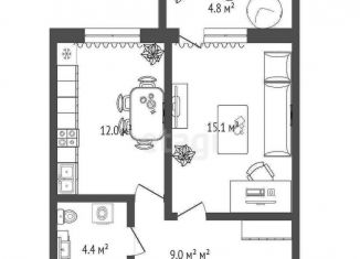 Продажа 1-комнатной квартиры, 40.6 м2, посёлок Московский, Новая улица, 17