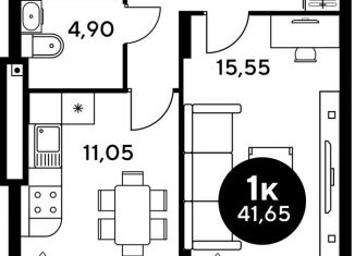 Продается однокомнатная квартира, 41.7 м2, Ростов-на-Дону, бульвар Платова, 16, Железнодорожный район