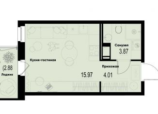 Квартира на продажу студия, 24.7 м2, Мурино