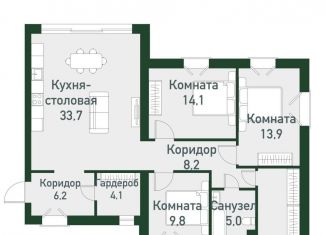 Продаю 4-ком. квартиру, 106.2 м2, посёлок Западный, Спортивная улица, 20