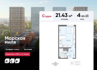 Продаю квартиру студию, 21.4 м2, Санкт-Петербург, метро Ленинский проспект