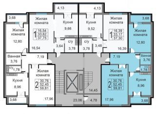 Продам двухкомнатную квартиру, 60 м2, Калуга, Минская улица, 11