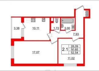 Сдается 2-ком. квартира, 50 м2, Санкт-Петербург, улица Владимира Пчелинцева, 6к1, муниципальный округ Сосновая Поляна