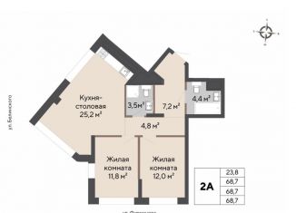 Продаю 2-ком. квартиру, 68.7 м2, Свердловская область