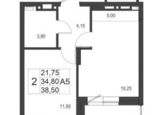 Продаю 2-комнатную квартиру, 38.5 м2, Красноярск, Октябрьский район