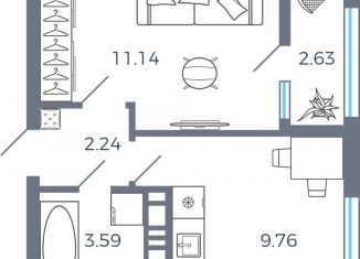 Продается однокомнатная квартира, 29.4 м2, село Николаевка