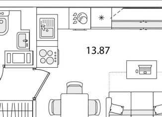 Продается квартира студия, 21.4 м2, Санкт-Петербург, улица Тамбасова, 5Н, муниципальный округ Сосновая Поляна