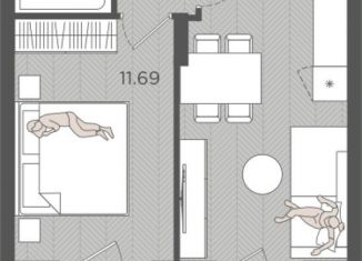 Продается 1-комнатная квартира, 38.5 м2, Калининград, Батальная улица, 65Б