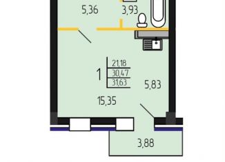 Продам 1-ком. квартиру, 31.2 м2, Бурятия