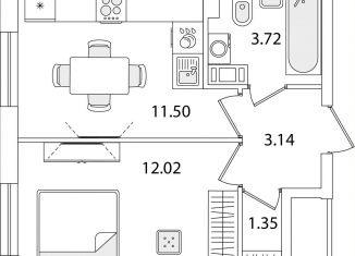 Продажа 1-комнатной квартиры, 31.7 м2, Санкт-Петербург, улица Тамбасова, 5Н