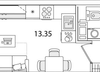 Продаю квартиру студию, 20.2 м2, Санкт-Петербург, метро Проспект Ветеранов, улица Тамбасова, 5Н