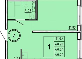 Продажа 1-ком. квартиры, 40.2 м2, Санкт-Петербург