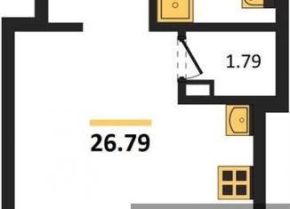 Продам квартиру студию, 26.8 м2, Воронеж, Коминтерновский район