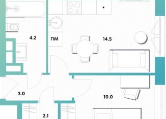 Продается 1-комнатная квартира, 33.8 м2, Москва, ЖК Баланс