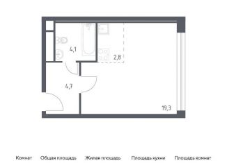 Продам квартиру студию, 28.6 м2, Москва, 3-я Хорошёвская улица, 17А, ЖК Вереск