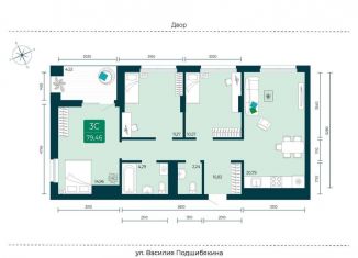 Продажа 3-комнатной квартиры, 79.5 м2, Тюменская область