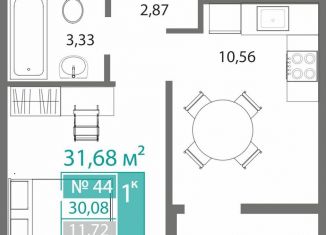 Продаю 1-комнатную квартиру, 30.1 м2, Крым