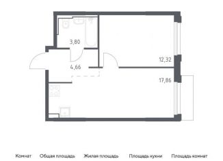 Продается 1-комнатная квартира, 38.6 м2, Москва, жилой комплекс Квартал Герцена, к2, метро Зябликово