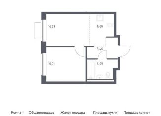 Однокомнатная квартира на продажу, 32.9 м2, Ленинский городской округ, жилой комплекс Новое Видное, 18.1