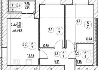 Продаю 2-комнатную квартиру, 47.7 м2, Татарстан