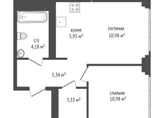 Продажа однокомнатной квартиры, 40.7 м2, Уфа, Советский район, жилой комплекс Урбаника, лит1