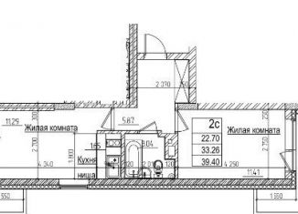 Продам 2-ком. квартиру, 39.4 м2, Новосибирская область, улица Дуси Ковальчук, 242