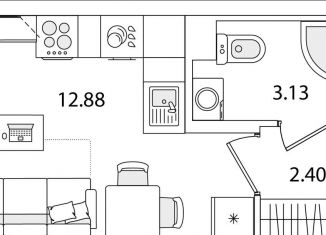 Продаю квартиру студию, 18.4 м2, Санкт-Петербург, метро Проспект Ветеранов, улица Тамбасова, 5Н