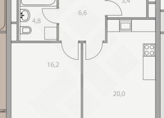 Продам 2-комнатную квартиру, 54.8 м2, Москва, Гжатская улица, 5к1, метро Кунцевская