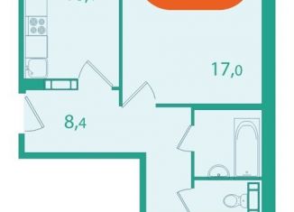 Продажа 2-ком. квартиры, 56.9 м2, Томская область