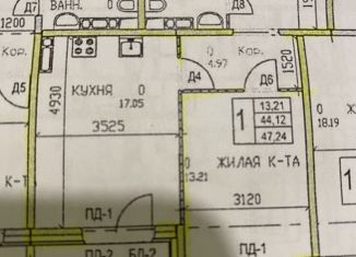 Продается 1-ком. квартира, 47.2 м2, Пермь, Дзержинский район, улица Докучаева, 23