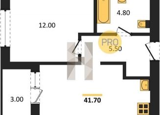 Продам 1-комнатную квартиру, 41.7 м2, Новосибирск