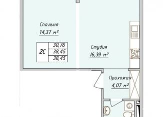 Продаю квартиру студию, 38.5 м2, Махачкала, улица Лаптиева, 43А