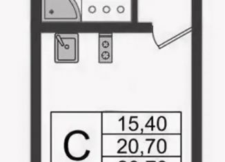 Квартира в аренду студия, 20.5 м2, Санкт-Петербург, Пейзажная улица, 30