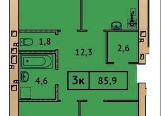 Продается 3-ком. квартира, 85.9 м2, Ивановская область, Солнечная улица