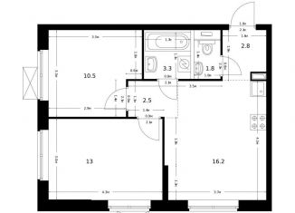 Продажа 2-ком. квартиры, 50.1 м2, Благовещенск