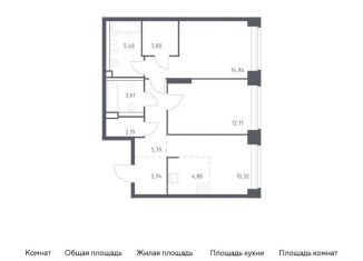 Продаю 2-ком. квартиру, 68.5 м2, Москва, ЗАО, жилой комплекс Нова, к1