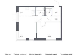 Продаю 1-ком. квартиру, 48 м2, Ленинский городской округ, жилой комплекс Богдановский Лес, 7.2