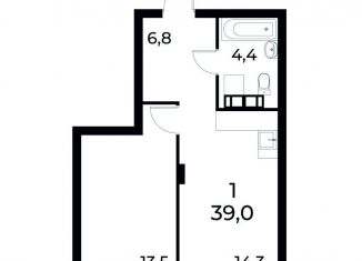 Продается 1-ком. квартира, 38.9 м2, Нижегородская область, улица Коперника