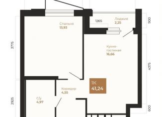 Продаю 1-ком. квартиру, 41.2 м2, Екатеринбург, улица Менжинского, метро Динамо