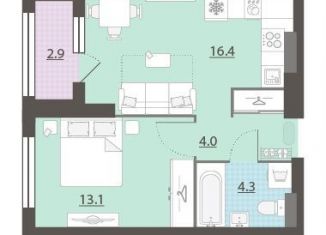 Продаю 1-комнатную квартиру, 39.2 м2, Екатеринбург