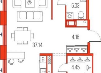 3-ком. квартира на продажу, 108.6 м2, Санкт-Петербург, проспект Героев, 33, проспект Героев