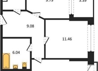 Продам 2-комнатную квартиру, 55.6 м2, Воронеж, Железнодорожный район, набережная Чуева, 7