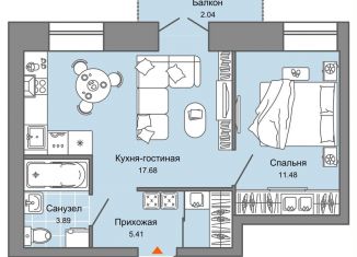 Продается двухкомнатная квартира, 39 м2, Киров, Ленинский район, улица 4-й Пятилетки, 82