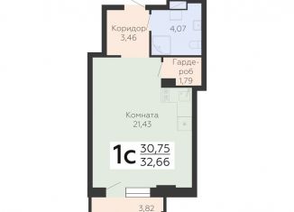 Продаю 1-комнатную квартиру, 32.7 м2, Воронеж, Коминтерновский район