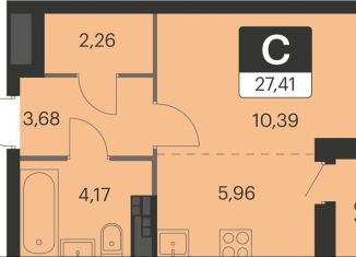 Продам квартиру студию, 27.4 м2, Екатеринбург, улица Академика Ландау, 35, метро Чкаловская